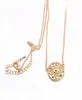 NEU ROCK Pendant Hollow Out Flower Design Halskette Gold weiß Rose Farbe Optionales Geschenk an Frauen Halskette2390497