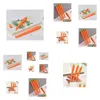 Gel Pens Wholesale 5000Pcs/Lot Creaive Carrot Roller Ballpoint Pen 0.5Mm Orange Vegetable Shape Stationery Christmas Gift Drop Deliver Dhcjl