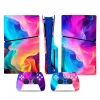 Stickers GAMEGENIXX PS5 Slim Disc Skin Sticker Death Design Protective Vinyl Decal Full Set for PS5 Slim Disc Console and 2 Controllers