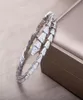 Designer Bracelets Luxury Silver Torque Bangle Bamboo Bone Bracelets For Women Adjustable ne Full Diamonds Bracelet 3 Colo6671175