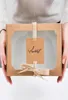 Gift Wrap 10pcs/Lot Sweet Kraft Paper Box With Clear Window Biscuit Cupcake Packaging Decoration Bakery Brown Hanndbag Dragee9936030