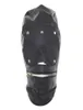 PU -Leder mit oberer Klasse Full Face Maske mit Reißverschluss Mündung offener Slave Reißverschluss Mund vollständig geschlossene Kopfbedeckung für Rollenspiele sexy A2805067