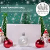 Decorative Figurines 18Pc Christmas Transparent Ball Plastic Trees Open Box Bauble Ornament Wedding Gift Party Spheres