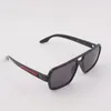 Óculos de sol Acetato Double Bar Frame Square para gradiente de homem e lente espelhada Eyewear UV400