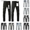 Designer Mens Purple Jeans Fashion Distressed Riple Bikers Dames Denim Cargo for Men Black Pants 57cc