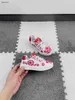 New kids Sneakers Red and blue pattern design baby shoes Size 26-35 Box protection girls board shoes designer boys shoes 24April