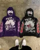 Kadın Hoodies Harajuku büyük boy alev kollu tam fermuarlı kapüşon sokak kıyafetleri vintage üstleri sweatshirt goth ceket hoodies kadın y2k kıyafetler 240413