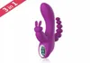 Kaninchenvibrator G Punkt Anal Vibrator Triple Curve 12 Funktion Klitoralstimulator wasserdichtem Dildo -Vibrator für Frauen Paare Y2006930982