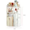 Boîtes de rangement en acrylique 360 Cosmetics rotatif Boîte de cosmétiques transparente Organisateur de beauté de grande capacité Lumière commode de luxe