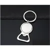Llaves de llaves sublimation anillo de llave de metal en blanco con transferencia de abridor de botellas impresiones de bricolaje de bricolaje de entrega de caída de moda dhpkg