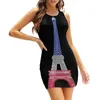 Abiti casual Eiffel Torre Flag francese Knotheart Knot Drenged Drenge Design di moda di grandi dimensioni Pixdezines