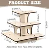 3 Tier Retail Table Display Corner Stand with Shelves for Products Portable 3 Step Corner Display Rack for Retail Tabletop, Counter Top, Craft Shows