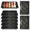 Kitchen Storage Disposable Sushi Serving Tray Take Out Food Boxes Rectangle Sandwich Salad Dessert Bowl Meal Prep Containers