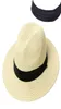 Summer Hat Women Panama Straw Hat Fedora Beach wakacje szerokie porześ