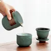 Teaware Sets Quik Cup 1pot 4cups On-board Outdoor Portable Tea Set With Storage Bag Chinese Travel Home Ceramic