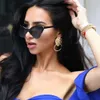 Sunglasses VIVIBEE New 2024 Female Cat Eye Sunglasses Designer Luxury Vrand Red Cateye Glasses for Women Vintage Gradient Ladies Eyewear 24412