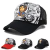 Ball Caps Summer Men's Mesh Net Baseball Cap Sport Cartoon Snapback dla kobiet unisex oddychający kość ciężarówki gorras