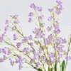 Flores decorativas Flor de orquídea de carroceria de vento artificial sem desbotamento Plástico FAUX Arranjo de seda Diy DIY Casamento Decorações de sala de estar