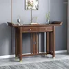 Decoratieve platen Console Walnut wierookbrander tafel altaar Cross-head Study Een lange smalle gang