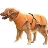 Appareils pour chiens Toison chaude gros vêtements hiver réflective grande veste