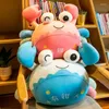 Pillow 50cm Down Cotton Stuffed Colorful Crab Plush Underwater Animal Cute Little Plushie Chair Sofa Decor Toy Throw Girl Gift