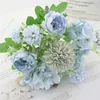 Decorative Flowers Beautiful Artificial Silk Fake Wedding Valentines Bouquet Bridal Decor Fashionable And Simple Room Living