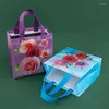 RAPPRAGGIO STOBAG 4PCS TOTE BASS non tessuti Flowers Pacchetto di tessuto per la mamma Pacchetto di stoccaggio impermeabile Caspa riutilizzabile festa di compleanno