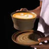 Muggar japansk stil stoare kaffekopp och fat set Pull Flower Simple Ceramic Milk