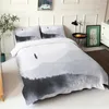 Bettwäsche Sets 3D -Druck Schlafzimmer Kleidung Mountain Szenen Muster Doppel Duvet Cover mit Kissenbezügen warmes weiches Bettdecke Set