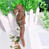 Figurines décoratives 18,5 cm mousse naturelle Agate Crystal Seahorse Sceptre sculpture guérison Fashion Halloween Home Decoration Gift 1PCS