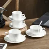 Cups Saucers Modern Design Porcelain Coffee Cup And Saucer Ceramics Simple Cafe Mug European Style Light Luxury Espresso Drinkware For Tea