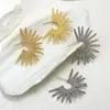 Boucles d'oreilles en peluche Aensoa Trendy Gold Silver Color Spike C Forme Cerceau Unique Design Metallic Copper Metal For Women Girl Jewelry