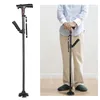 Colapsível telescópica cana dobrável bengale bengala led walking sticks cutilas anciãs para mães os pais mais velhos com alarme 240411