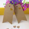 Party Decoration 4.5 9.5cm 200pcs/lot Kraft Paper Tags Brown Gift Blank Language Card Wedding Invitations