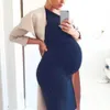 Mutterschaftskleider neue Mode Frauen Schwangerschaftsschwangerschaftskleider O-gar ärmellose Krankenpflegemutterkleid Festkleid Ropa Premama Embarazadas 24412