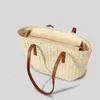 Cordon de cordon décontracté grande capacité de paille de paille poute corde tissée des femmes tissées sacs à la main sacs à main de la plage d'été