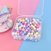 Decorative Figurines 1 Box Resin Macaron Color Non-porous Beads Diy Cream Glue Epoxy Mobile Phone Shell Decoration Material Hairpin