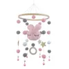 Decorative Figurines Cilected Cartoon Wooden Ring Wind Chime Baby Bed Decoration Bell Pendant Children's Room Hanging