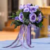 Wedding Flowers Artificial Flower Handmade Faux Roses Table Centerpiece Bouquets For DIY Bridal Shower Ceremony Gift Bride