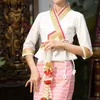 Stage Wear Malaysia Thailand Myanmar Long-gyi Skirt Lace Top Sarong Dai Tube Women's Clothing Traditional Dress Thai