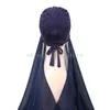 One Piece Amira Chiffon Scarf Muslim Veil Shawl Wrap Instant Hijab Bonnet Women Headscarf Lace Up Underscarf Inner Cap Turban