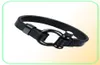 Mensor Rostfritt stål Skruv Post Ancla Shackles läderarmband i svart nautisk sjöman Surfer Bangle Wristband Male Jewelry 2199073