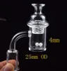 Ny design 4mm Clear Bottom Quartz Banger med snurra Carb Cap Terp Pearl 10mm 14mm 18mm Kvinnlig Quartz Nail 45 90 Grad2793673