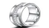 Pierścionki ślubne 8 mm męskie zespoły wolframowe z sześcienną cyrkonią Trendy Eternity Ring Inkrustat Wysoki Polski rozmiar 7135290055