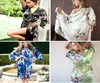 Women Solid Royan Silk Srabe Ladies Satin Pajama Bielizna śpiąca Kimono Bath Suknia PJS 17 Colors3698853349