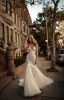 Berta 2024 Lace Applique Wedding Dresses Beaded Sash Vintage Wedding Dress Backless Plus Size Mermaid Bridal Gowns