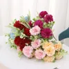 Decorative Flowers 6 Colors Six Headed Carnations Festival Supplies DIY Party Decoration Artificial Home Decor Bouquet