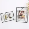 Frames moderne einfache Rechteck -Messing gerahmte Tabletop Wandglas PO -Rahmen in Vintage Gold Schwarz Farben 5 6 7 8 Zoll Bild Handgefertigt