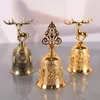 Dekorativa figurer 1pc Metal Bronze Retro Hand Shaked Bell Zhaocai Home Decoration Bar Restaurang Vegetabiliska hantverk