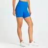 Shorts de yoga hontant à sec rapidement avec des poches coulant des sports de fitness pantalons cycliques hauts shorts de motard serré